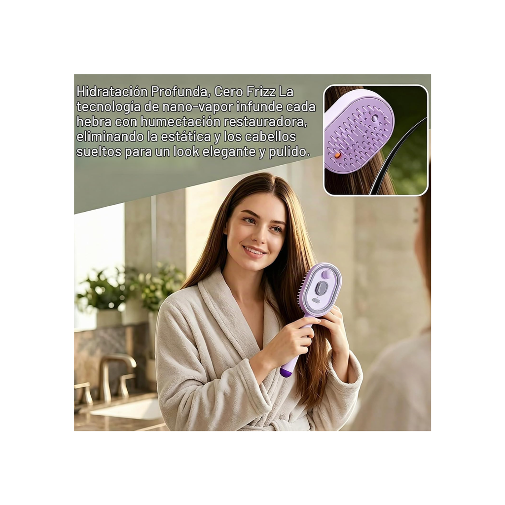 peine de masaje electrico con vapor